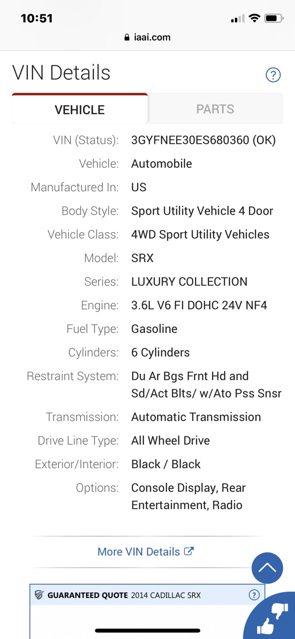Cadillac SRX LUXURY 201 Cadillac SRX LUXURY 201