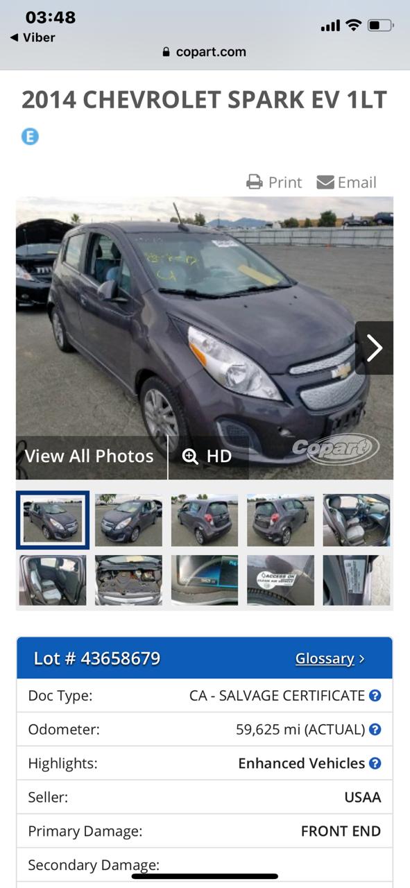 Chevrolet Spark EV 1LT 2014