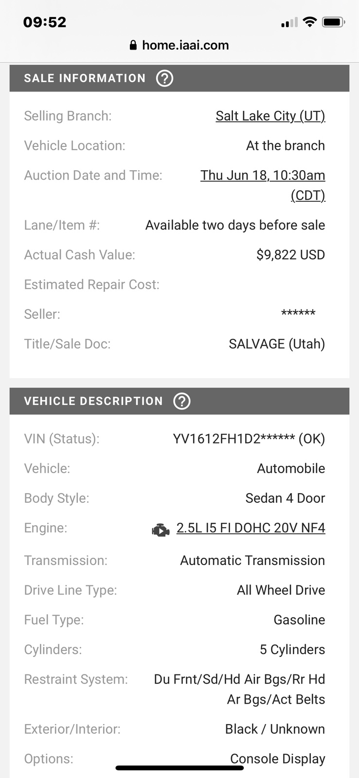 Volvo S60 T5 2013