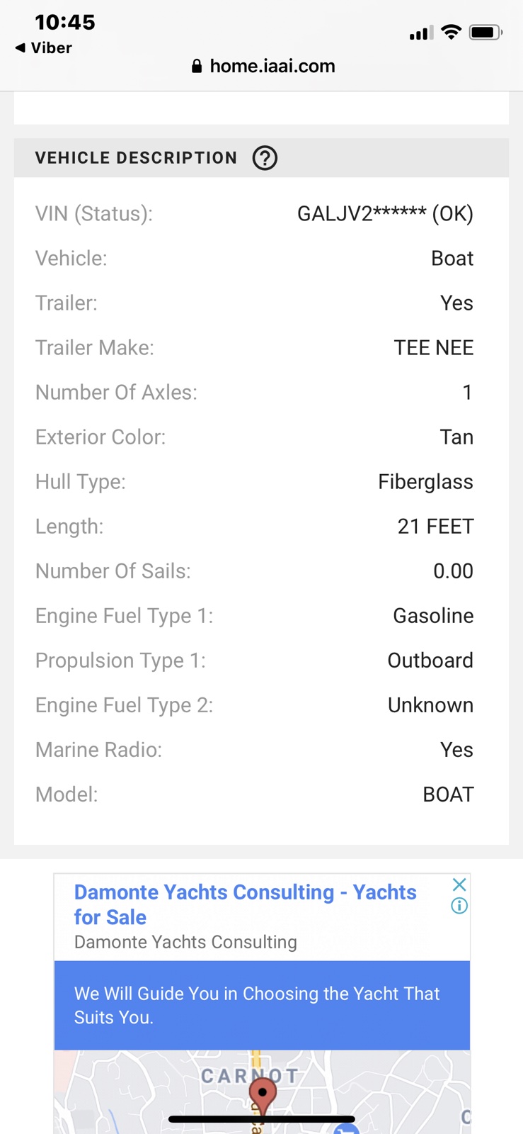 MERCURY BOAT 1984