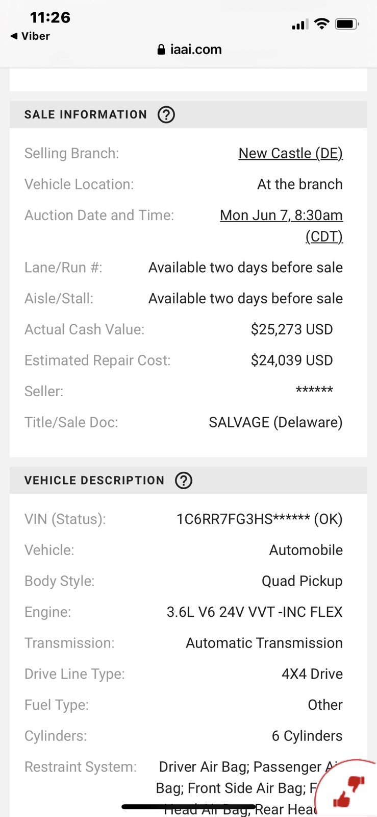 Dodge RAM 1500 EXPRESS 2017