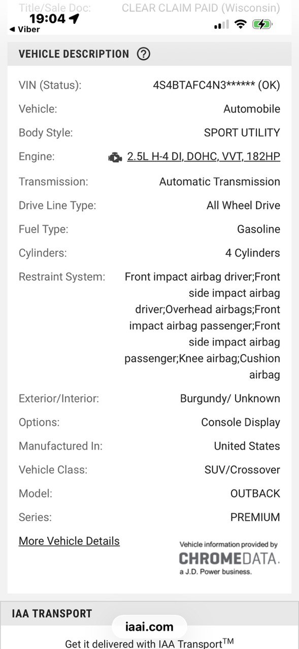 SUBARU OUTBACK PREMIUM 2021